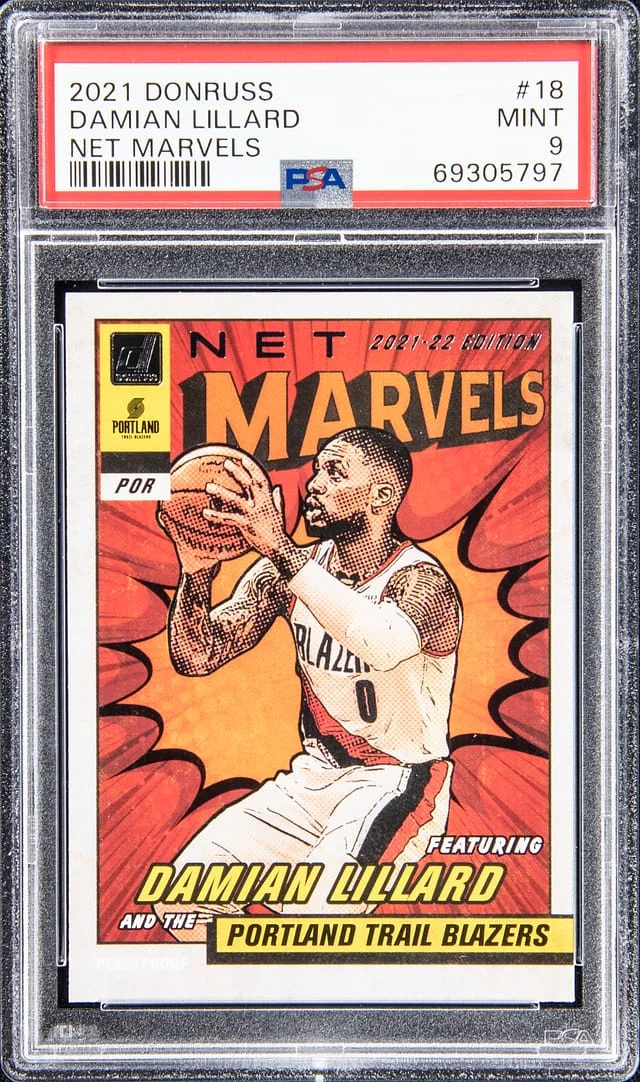 2021-22 Donruss Damian Lillard Net Marvels #18 card image