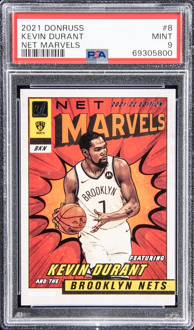 2021-22 Donruss Kevin Durant Net Marvels #8 card image