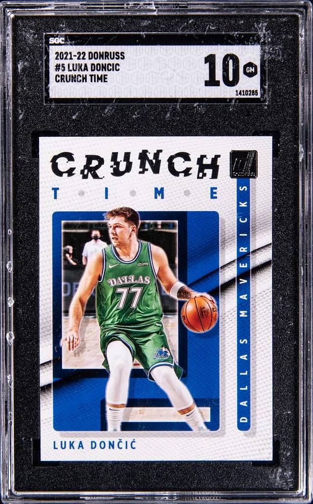 2021-22 Donruss Luka Doncic Crunch Time #5 card image