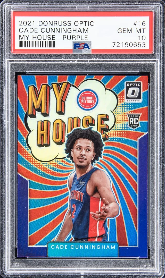 2021-22 Donruss Optic Cade Cunningham My House Purple #16 card image