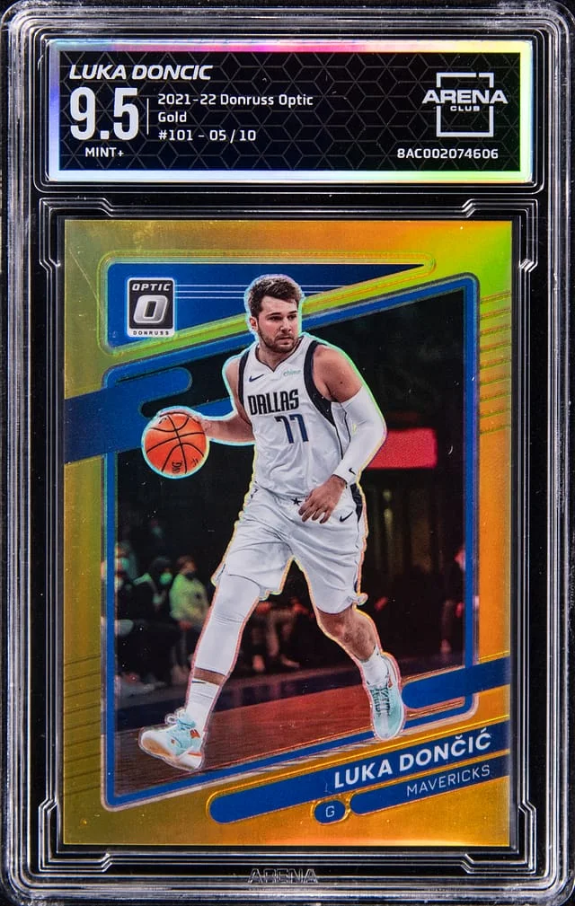 2021-22 Donruss Optic Luka Doncic - ACG MINT+ 9.5 Gold #101 card image