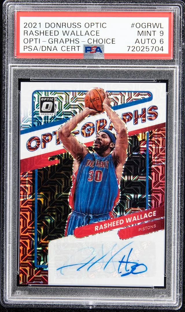 2021-22 Donruss Optic Rasheed Wallace Opti-Graphs-Choice #OGRWL card image