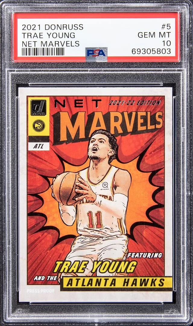 2021-22 Donruss Trae Young Net Marvels #5 card image