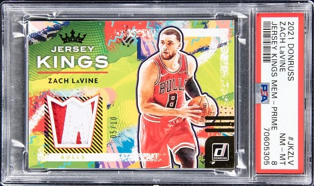 2021-22 Donruss Zach LaVine Jersey Kings - Prime #JKZLV card image