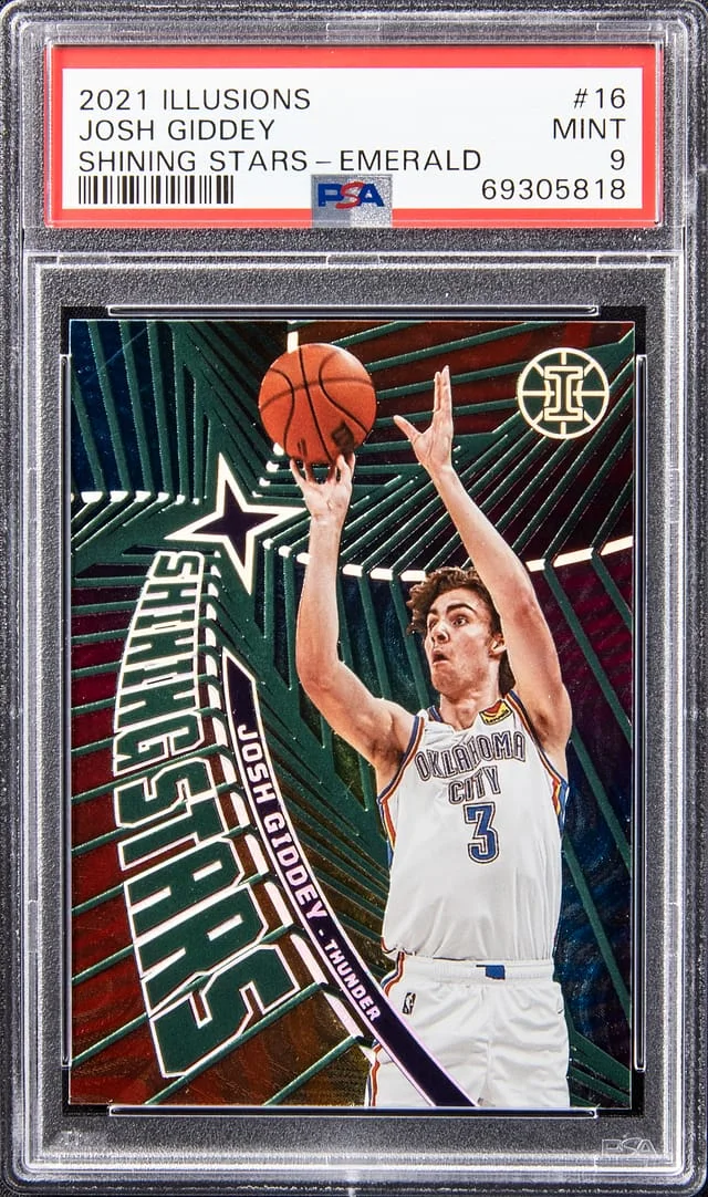 2021-22 Illusions Josh Giddey Shining Stars - Emerald #16 card image