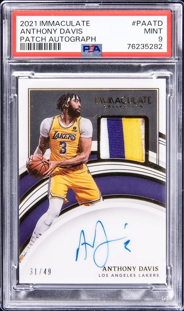 2021-22 Immaculate Anthony Davis Patch Autograph #PAATD card image