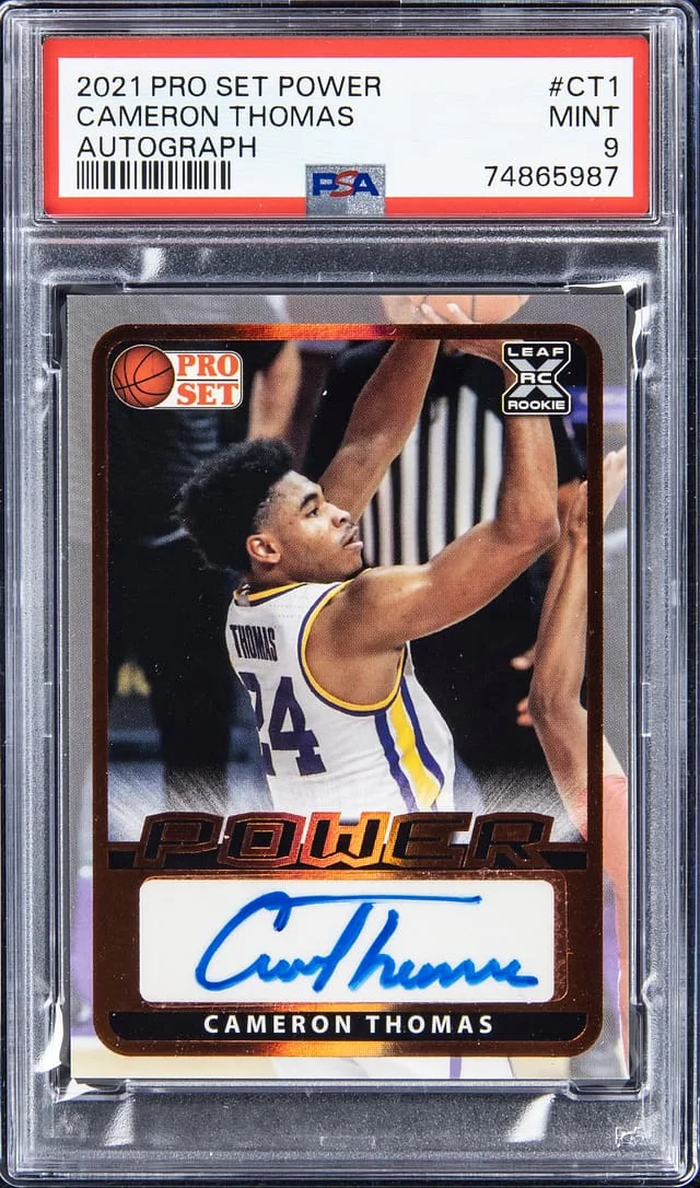 2021-22 Leaf Cameron Thomas Pro Set Power Autograph #CT1 card image