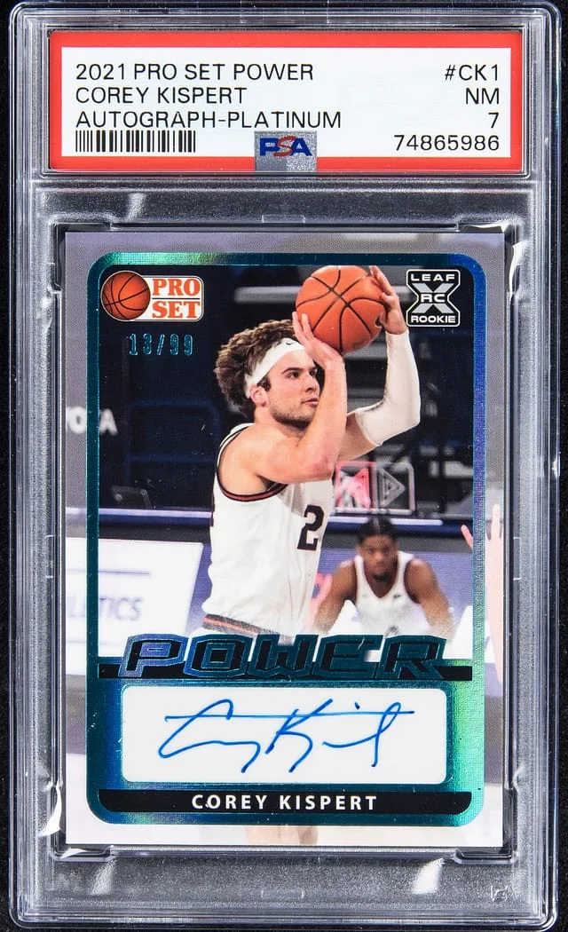 2021-22 Leaf Corey Kispert Pro Set Power Autograph Platinum #CK1 card image
