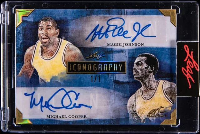 2021-22 Leaf Magic Johnson/Michael Cooper Icongraphy #I-26 card image