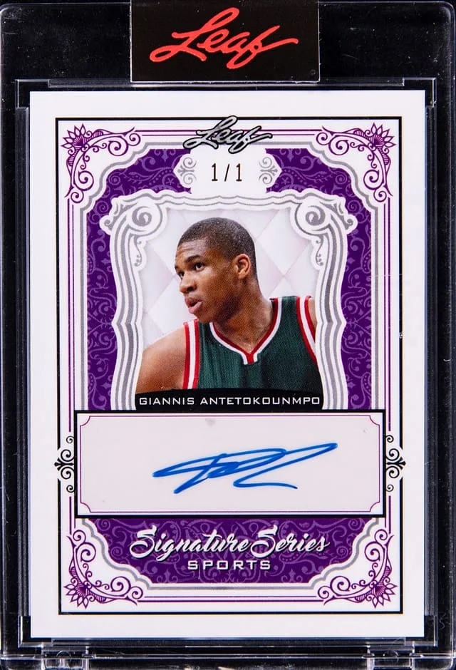 2021-22 Leaf Signature Series Giannis Antetokounmpo #SS-GA1 card image