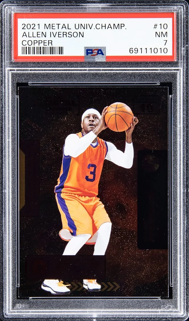 2021-22 Metal Universe Allen Iverson Champions Copper #10 card image