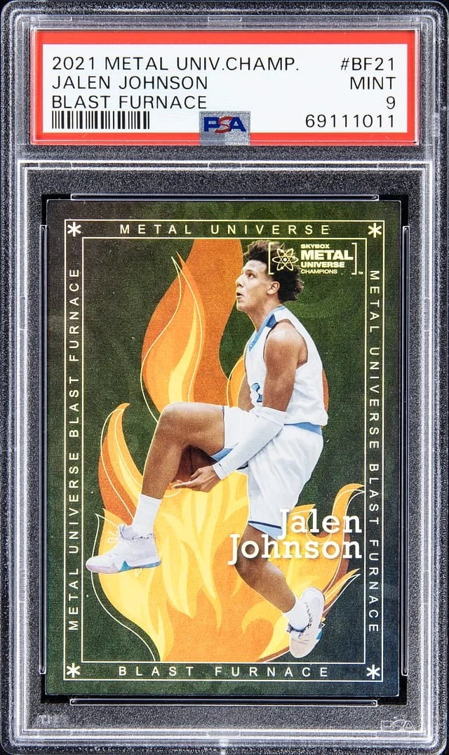 2021-22 Metal Universe Jalen Johnson Champions Blast Furnace #BF-21 card image