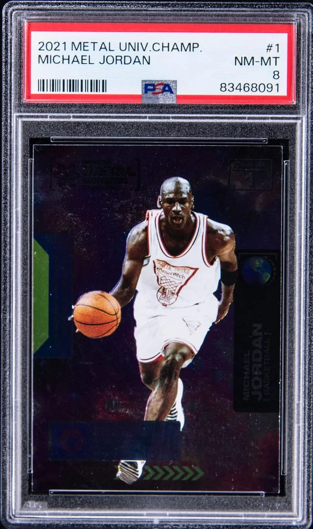 2021-22 Metal Universe Michael Jordan Champions #1 card image