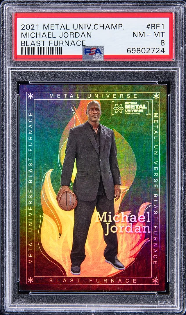 2021-22 Metal Universe Michael Jordan Champions Blast Furnace #BF-1 card image