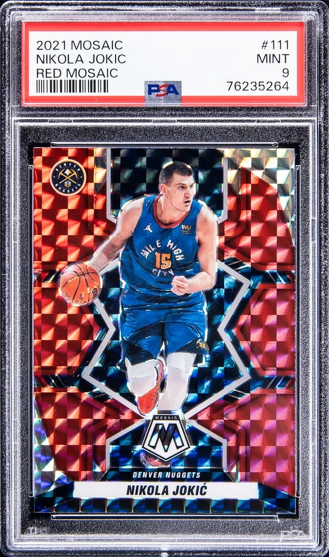 2021-22 Mosaic Nikola Jokic Red Mosaic #111 card image