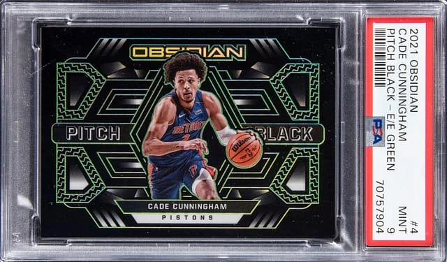 2021-22 Obsidian Cade Cunningham Pitch Black - Green #4 card image
