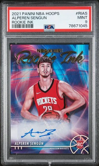 2021-22 Panini Alperen Sengun NBA Hoops Ink #RI-AS card image
