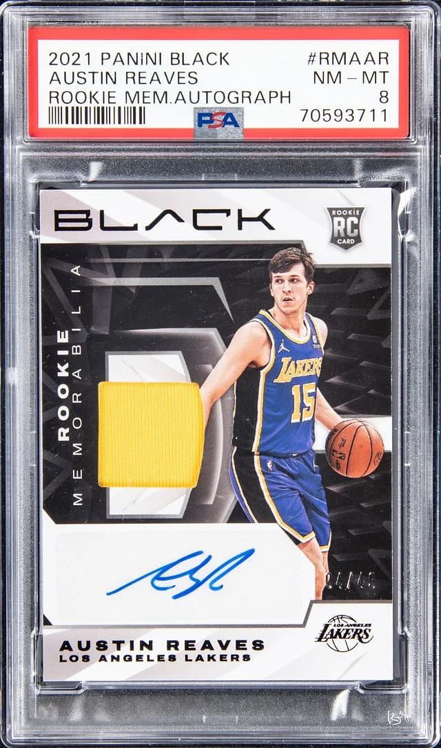 2021-22 Panini Black Austin Reaves Memorabilia Autograph #RMAAR card image