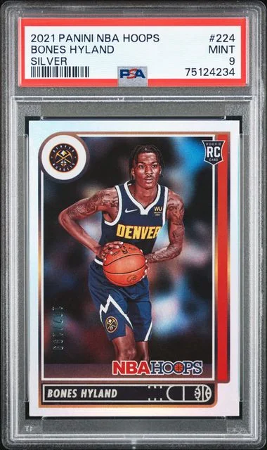 2021-22 Panini Bones Hyland NBA Hoops Silver #224 card image