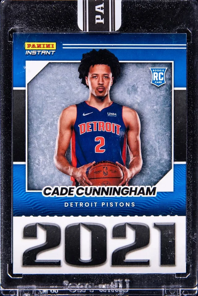 2021-22 Panini Cade Cunningham - Panini Encased Instant Year One Black #YO-1 card image
