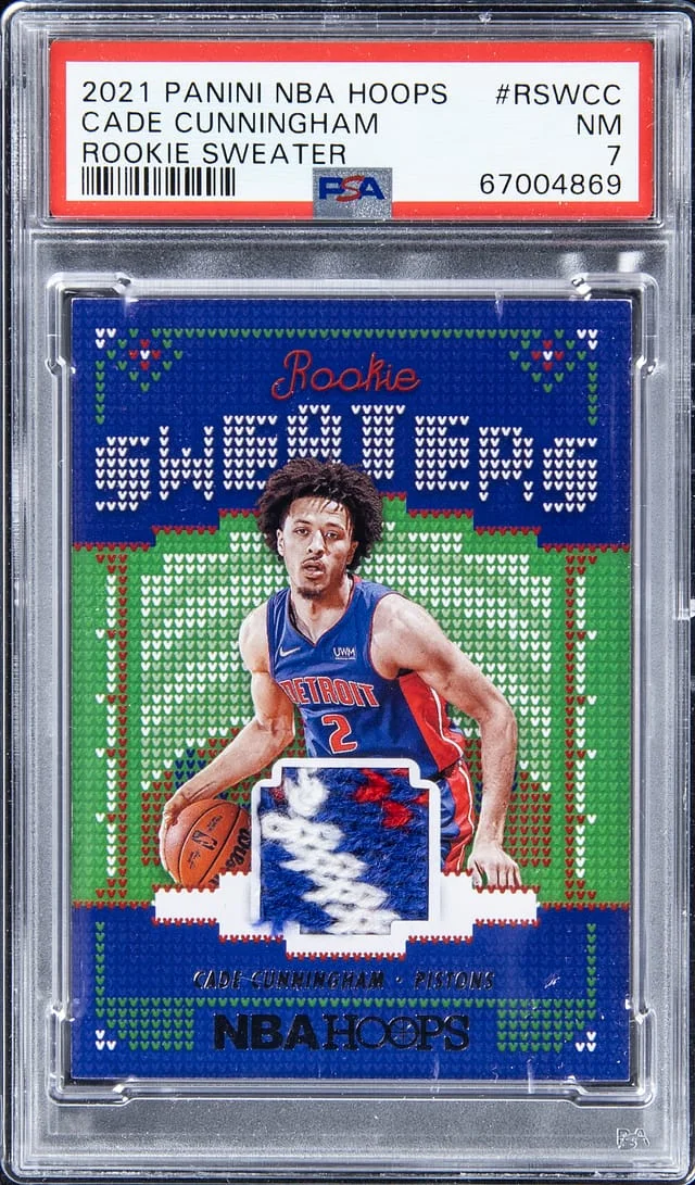 2021-22 Panini Cade Cunningham NBA Hoops Sweater #RSWCC card image