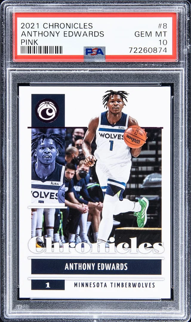 2021-22 Panini Chronicles Anthony Edwards Pink #8 card image