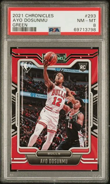 2021-22 Panini Chronicles Ayo Dosunmu Green #293 card image