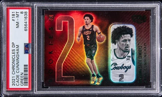2021-22 Panini Chronicles Cade Cunningham Gala Draft Picks Green #181 card image
