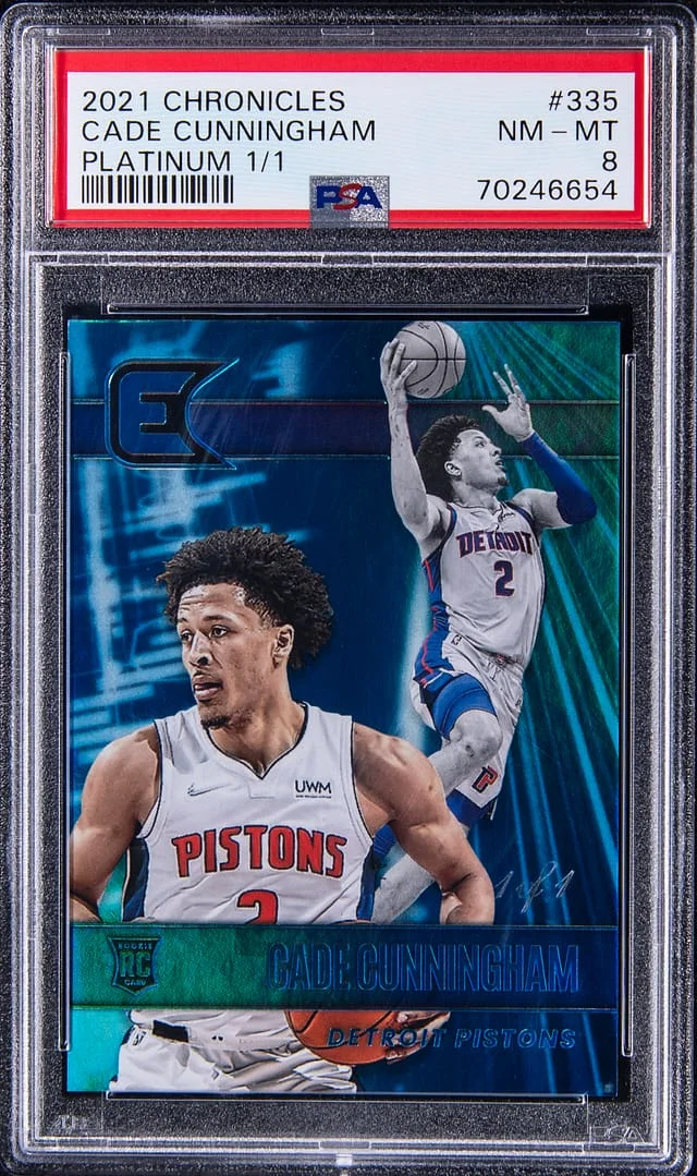 2021-22 Panini Chronicles Cade Cunningham Platinum #335 card image