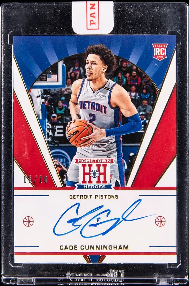 2021-22 Panini Chronicles Cade Cunningham Hometown Heroes Gold #HHR-CCU card image