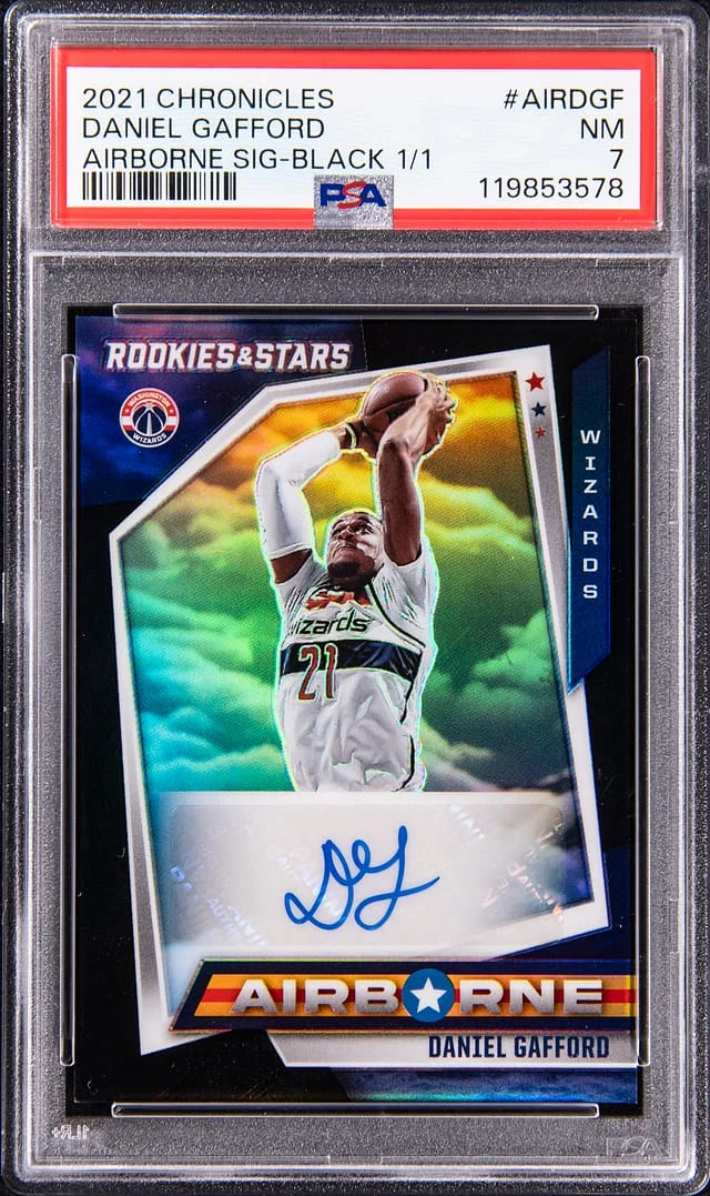 2021-22 Panini Chronicles Daniel Gafford Airborne Signature Black #AIR-DGF card image