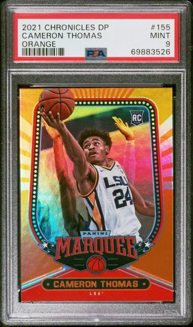 2021-22 Panini Chronicles Draft Picks Cameron Thomas Orange #155 card image