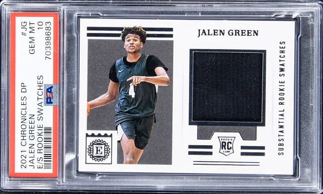 2021-22 Panini Chronicles Draft Picks Jalen Green Encased Swatches #JG card image