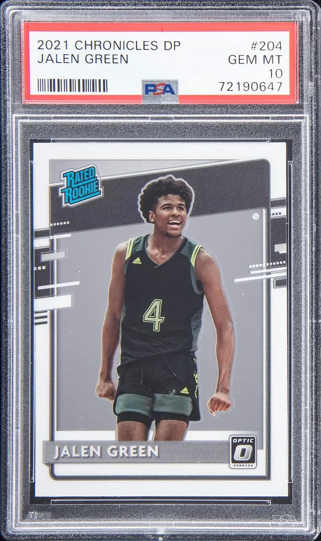 2021-22 Panini Chronicles Draft Picks Jalen Green Rated Optic #204 card image