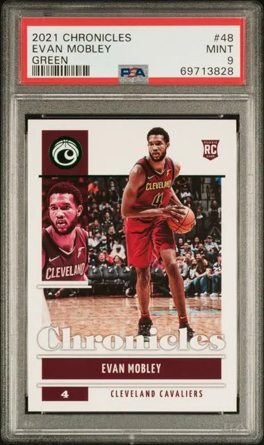 2021-22 Panini Chronicles Evan Mobley Green #48 card image