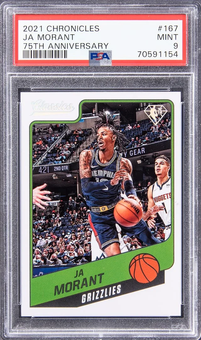 2021-22 Panini Chronicles Ja Morant 75th Anniversary #167 card image