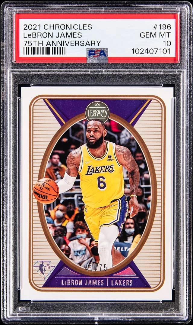 2021-22 Panini Chronicles LeBron James 75th Anniversary #196 card image