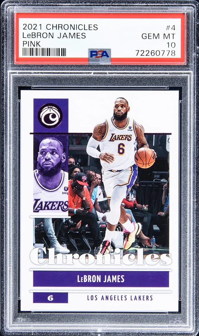 2021-22 Panini Chronicles LeBron James Pink #4 card image
