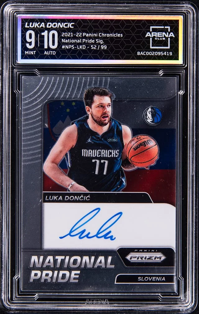 2021-22 Panini Chronicles Luka Doncic National Pride Signatures Silver #NPS-LKD card image