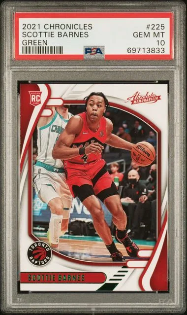 2021-22 Panini Chronicles Scottie Barnes Green #225 card image