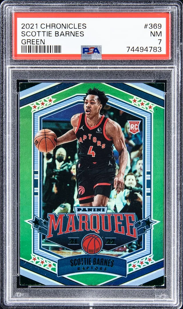 2021-22 Panini Chronicles Scottie Barnes Green #369 card image