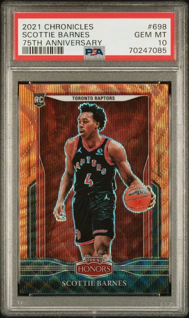 2021-22 Panini Chronicles Scottie Barnes 75th Anniversary #698 card image
