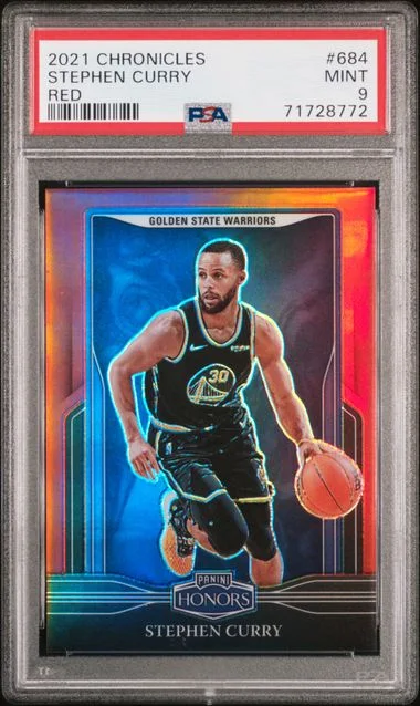 2021-22 Panini Chronicles Stephen Curry Red #684 card image