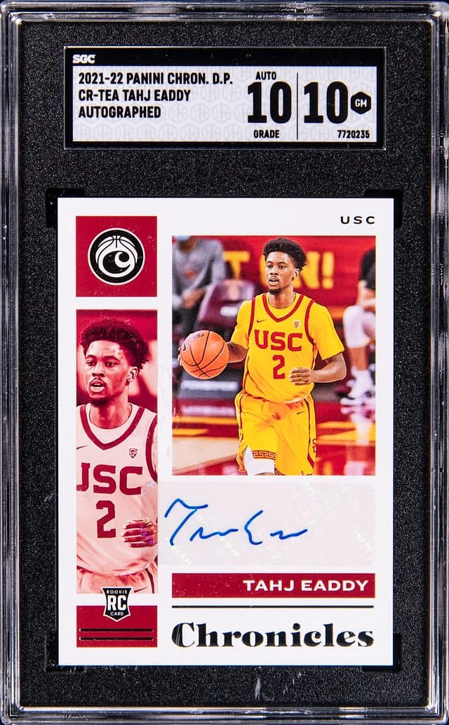 2021-22 Panini Chronicles Tahj Eaddy Draft Pick Autographed #CR-TEA card image