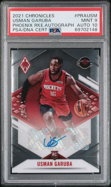 2021-22 Panini Chronicles Usman Garuba Phoenix Autographs #PRA-USM card image