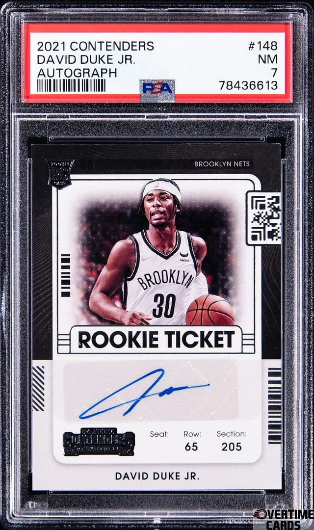 2021-22 Panini Contenders David Duke Jr. Ticket Autograph #148 card image