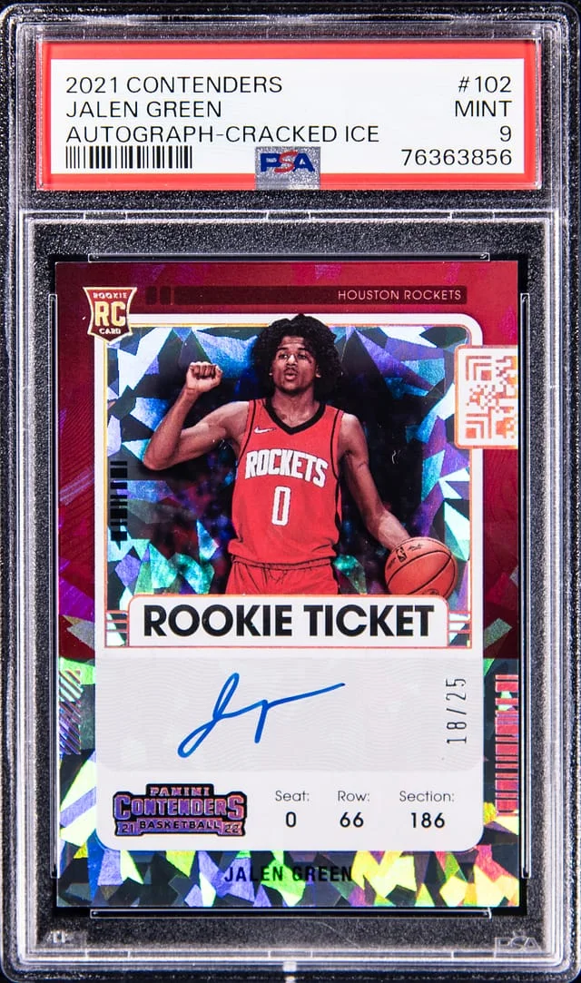 2021-22 Panini Contenders Jalen Ticket Autograph Cracked Ice #102 card image