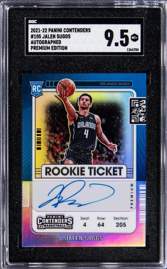 2021-22 Panini Contenders Jalen Suggs Ticket Autograph Premium Edition #105 card image