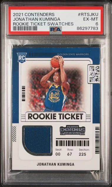 2021-22 Panini Contenders Jonathan Kuminga Ticket Swatches #RTS-JKU card image