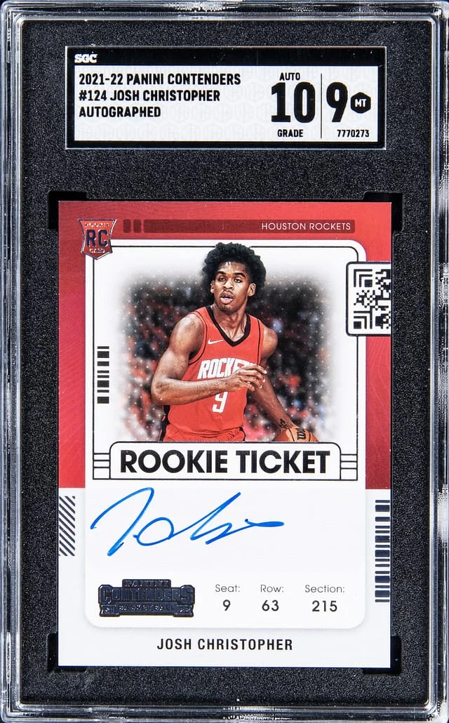 2021-22 Panini Contenders Josh Christopher Autograph #124 card image
